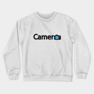 Camera creative typographic logo design Crewneck Sweatshirt